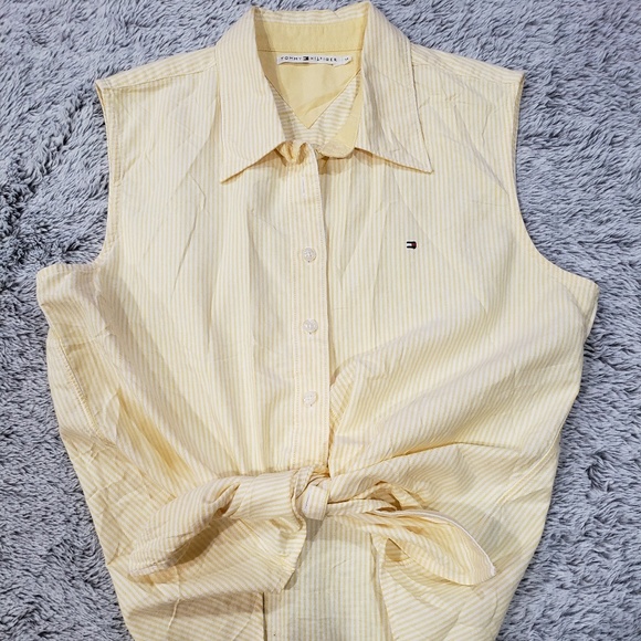 Tommy Hilfiger Tops - TOMMY HILFIGER Yellow Striped Blouse
